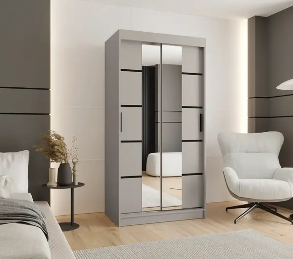 Šatní skříň Abi Rubino V4 Rozměry: 180 cm, Barva korpusu + barva dveří: Kašmír