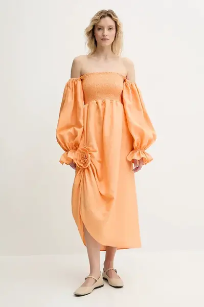 Lněné šaty The Sleeper