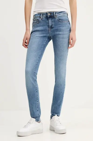 Džíny Tommy Jeans dámské, modrá barva, DW0DW20668