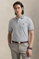 Bavlněné polo tričko Polo Ralph Lauren pánské, modrá barva, 710974596