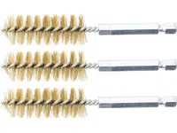 BGS Technic BGS 3078-17-M Mosazné kartáče pr. 17 mm, upínání 1/4", 3 ks (Sada BGS 3078)