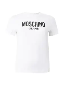 Moschino Jeans Tričko  čierna / biela