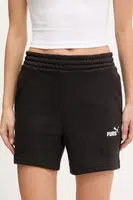 Kraťasy Puma dámské, černá barva, high waist, 682440