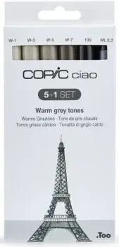 Copic Ciao sada 5+1 Warm Grey