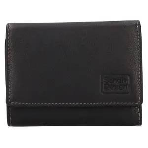 Menší dámská kožená peněženka SendiDesign Balla - černá
