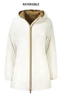 Oboustranná bílá dámská bunda K-WAY