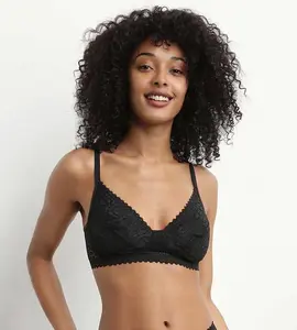 DIM DAILY DENTELLE WIREFREE SOFT CUP BRA - Women's underwire bra - black
