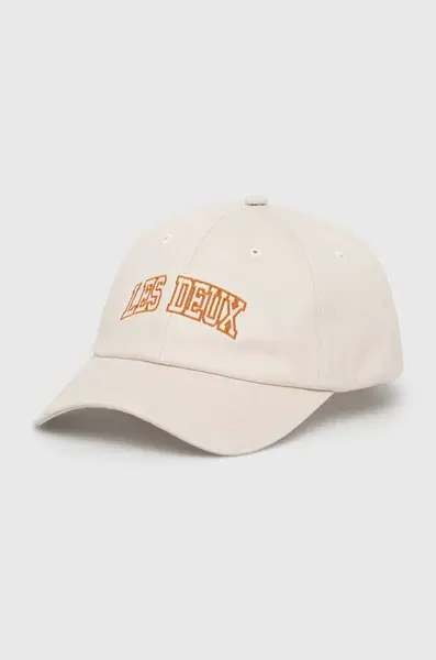 Bavlněná baseballová čepice Les Deux béžová barva, s aplikací
