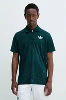 Polo tričko adidas Originals Polo Pro pánské, zelená barva, s potiskem, JY4848