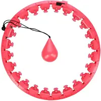 HMS FH01 Masážní hula hoop se závažím, červená, velikost
