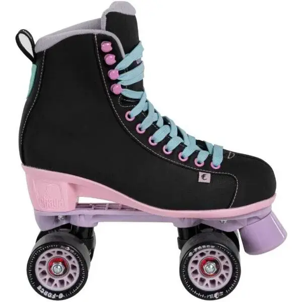 Powerslide CHAYA QUAD MELROSE BLACK PINK Retro kolečkové brusle, černá, velikost