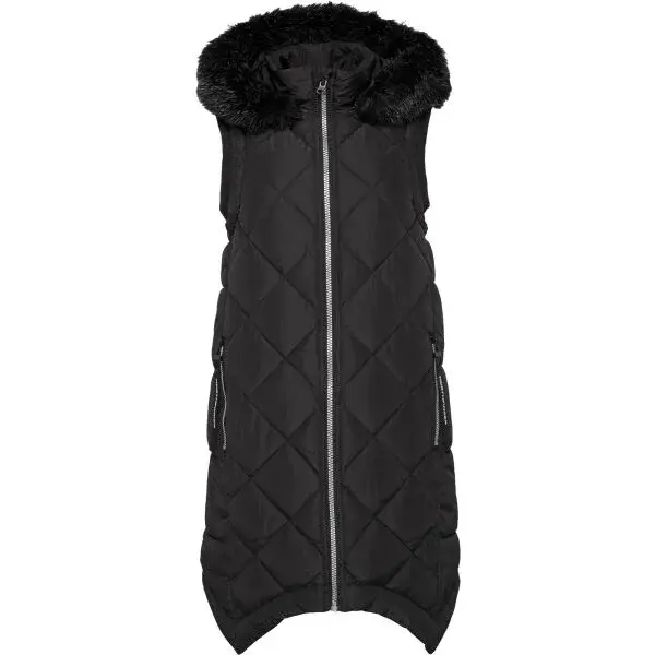 Northfinder JILLIANTIS Dámska dlhá vesta, čierna, veľkosť