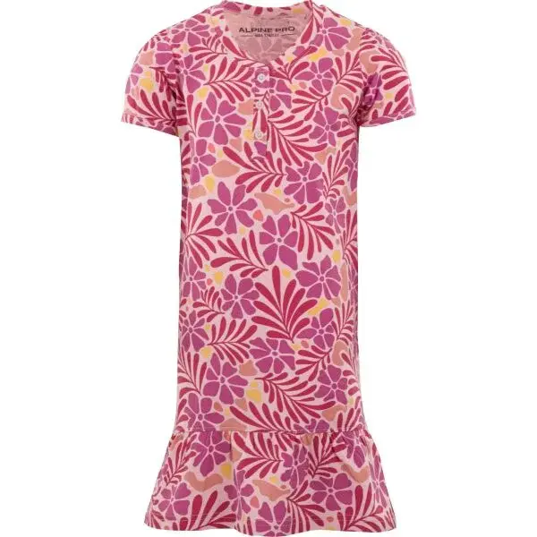 ALPINE PRO QAWO Dívčí šaty, růžová, velikost 116-122