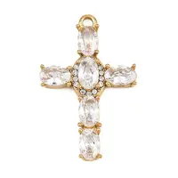 304 Stainless Steel Rhinestone Pendants