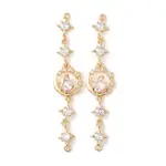 Brass Micro Pave Clear Cubic Zirconia Connector Charms