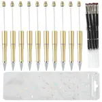 10Pcs ABS Plastic & Iron Ball-Point Pen