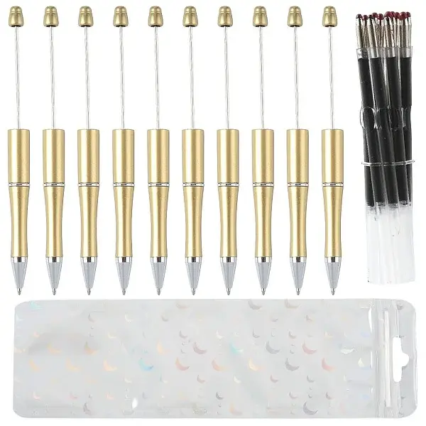 10Pcs ABS Plastic & Iron Ball-Point Pen
