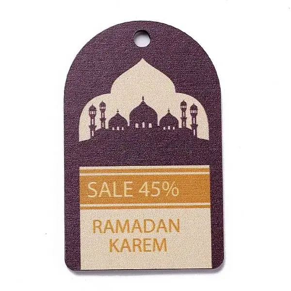 Ramadan Theme Wood Pendants
