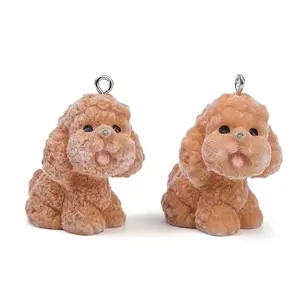 Flocky Resin Pendants