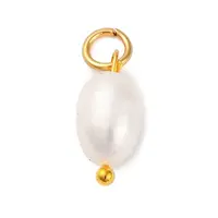 5Pcs Natural Cultured Freshwater Pearl Potato Charms