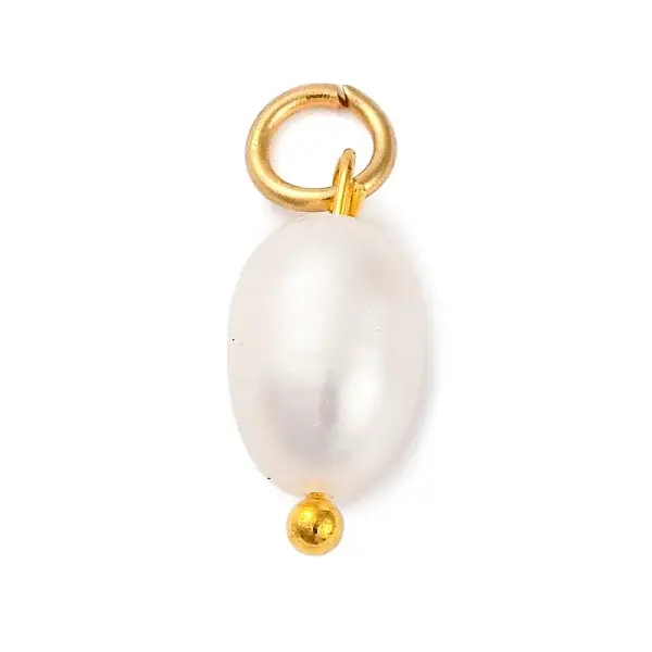 5Pcs Natural Cultured Freshwater Pearl Potato Charms
