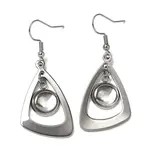 DIY Blank Dome & Teardrop 304 Stainless Steel Dangle Earring Making Kit