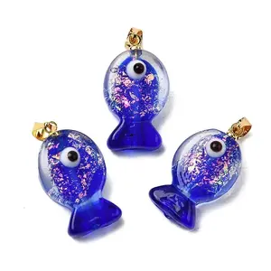 Handmade Dichroic Foil Lampwork Pendants