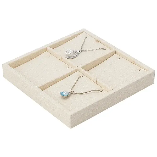 4-Slot Microfiber Pendant Display Stands