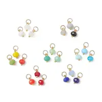 21Pcs Glass Rondelle Bead Charms