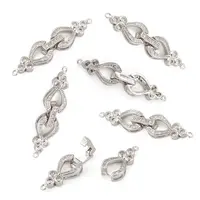 Brass Micro Pave Cubic Zirconia Fold Over Clasps