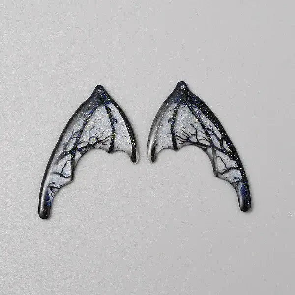 Translucent Resin Glitter Powder Pendants