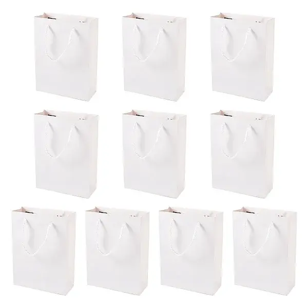 Folding Kraft Paper Gift Bags with Handle