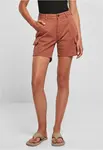 Women's Terracotta Cargo Shorts High Waist
