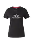 ALPHA INDUSTRIES Tričko 'Mirror'  sivá / čierna / biela
