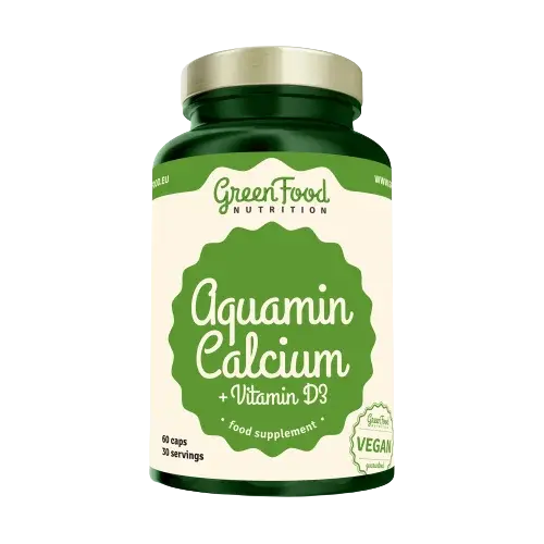 GREENFOOD NUTRITION GreenFood Aquamin + Vitamín D3 60 kapsúl