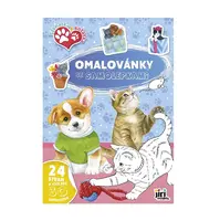 JIRI MODELS Omalovánky A4 se samolepkami Štěňátka a koťátka 1 ks