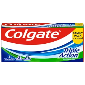 COLGATE zubní pasta Triple Action 2 x 75 ml