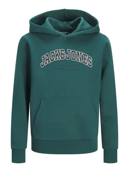 Jack & Jones Junior Mikina 'JJECaleb'  jedľová / čierna / biela