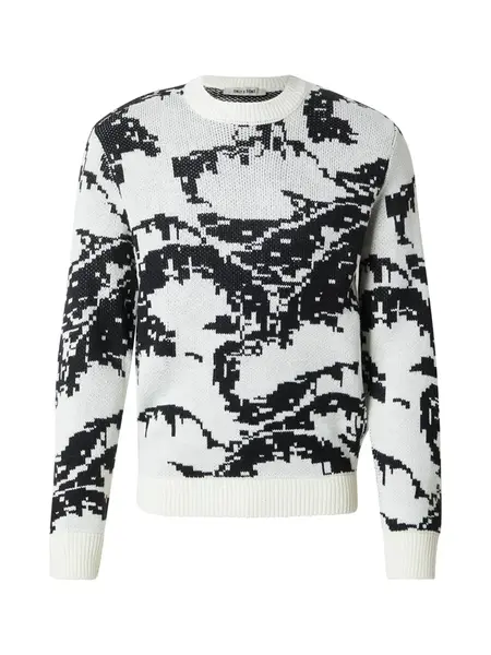 Only & Sons Sveter 'ONSCLARK'  čierna / biela