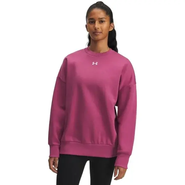 Under Armour RIVAL FLEECE CREW Dámska mikina, ružová, veľkosť S