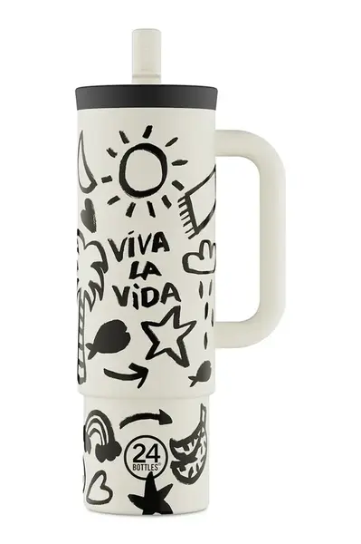 Hrnek 24bottles Straw Cup 800 Viva la Vida