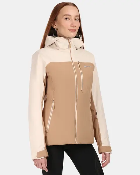Dámská lyžařská bunda kilpi flip-w béžová 50