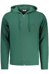 Zelená pánská mikina s kapucí