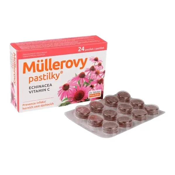 DR. MÜLLER Müllerovy pastilky s echinaceou 24 kusů ZP
