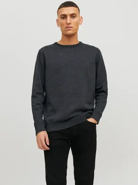 Tmavě šedý pánský svetr Jack & Jones Basic