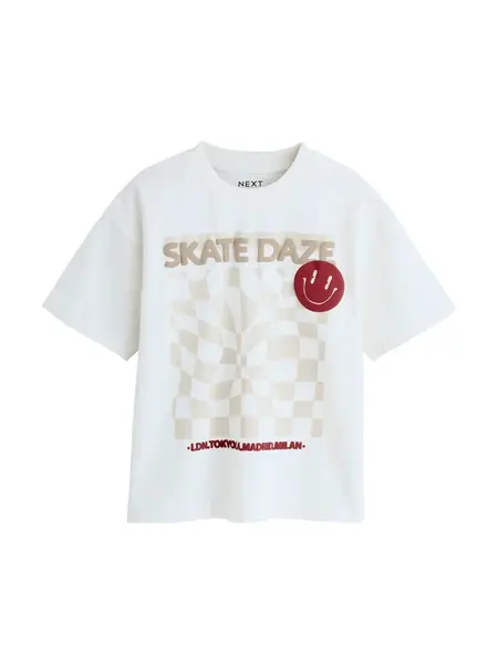 Next Tričko  béžová / červená / biela