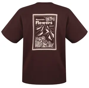 Husky Tee Stamp L XL, brown Dámské bavlněné triko