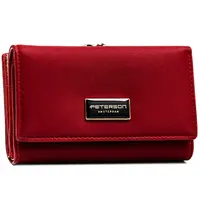 Dámská koženkovo/kožená peněženka červená - Peterson Haya