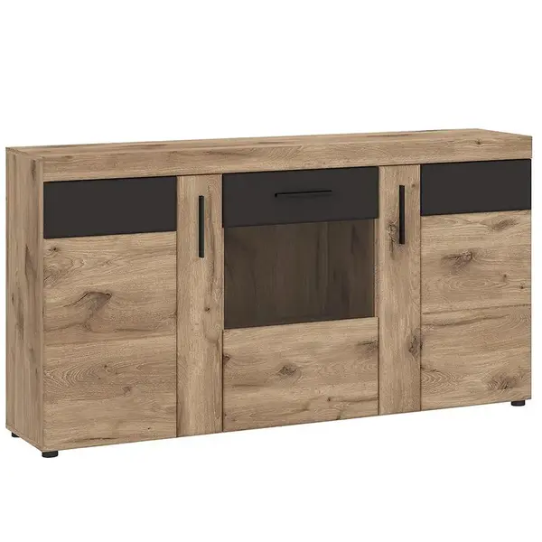 Komoda Grano GRNK02 3D dub viking/pvc dub viking/pvc šedý vesmír