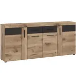 Komoda Grano GRNK03 4D2S dub viking/pvc dub viking/pvc šedý vesmír